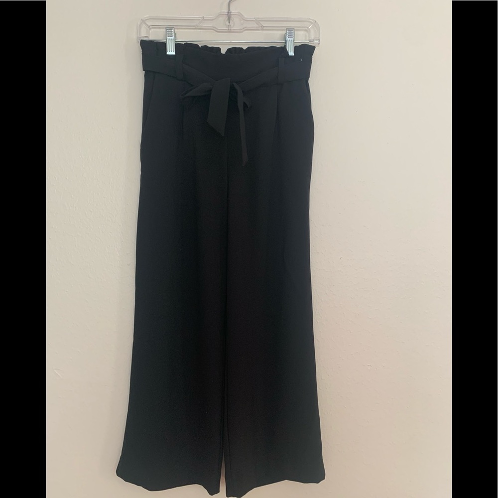 H&M black wide leg pants